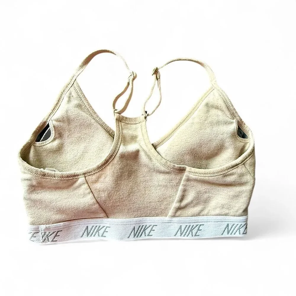 Nike Indy Light Support Sports Bra Tan Small S Activewear